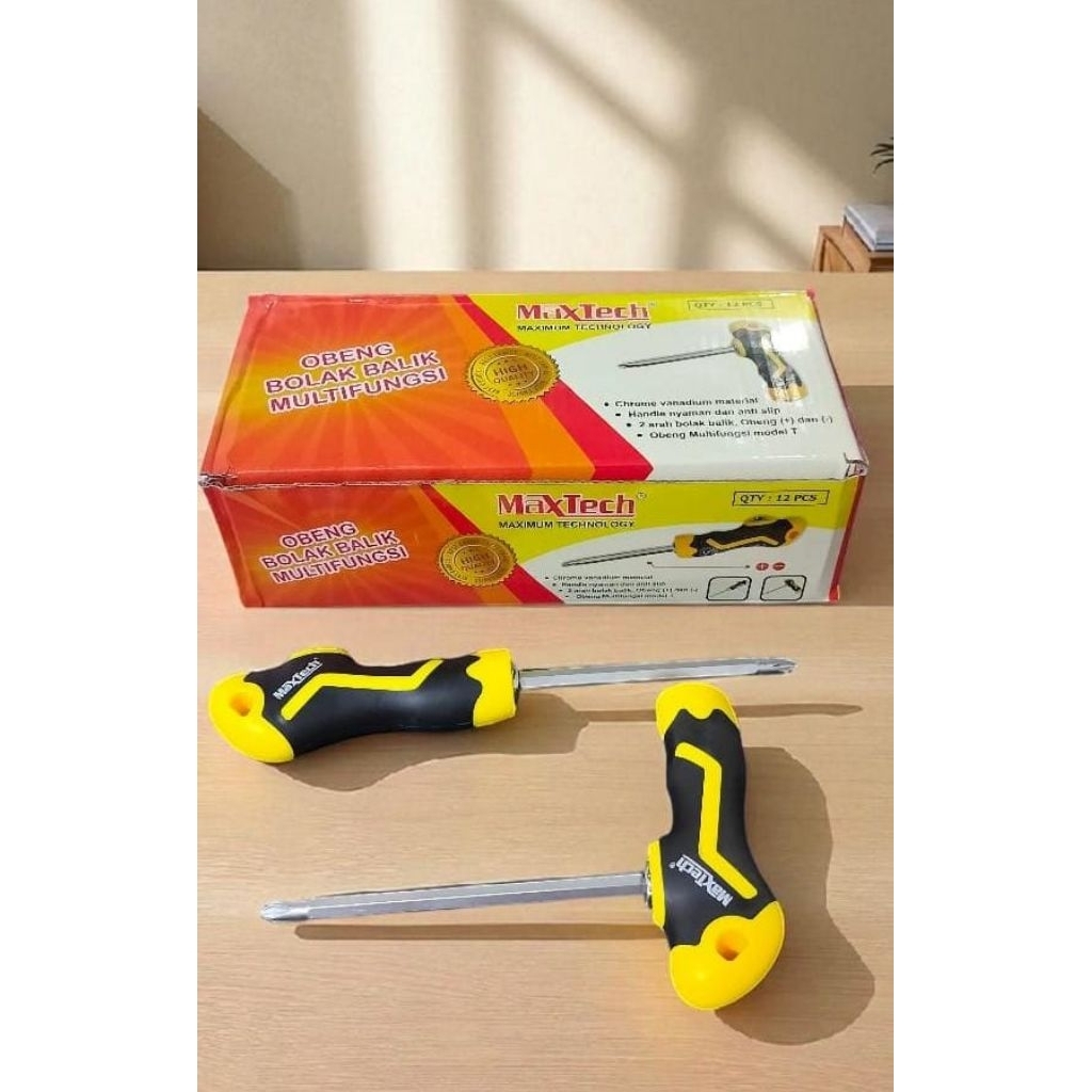 Jual [Maxtech]Obeng Bolak Balik Magnet Multifungsi 4 inci/Obeng Bolak ...