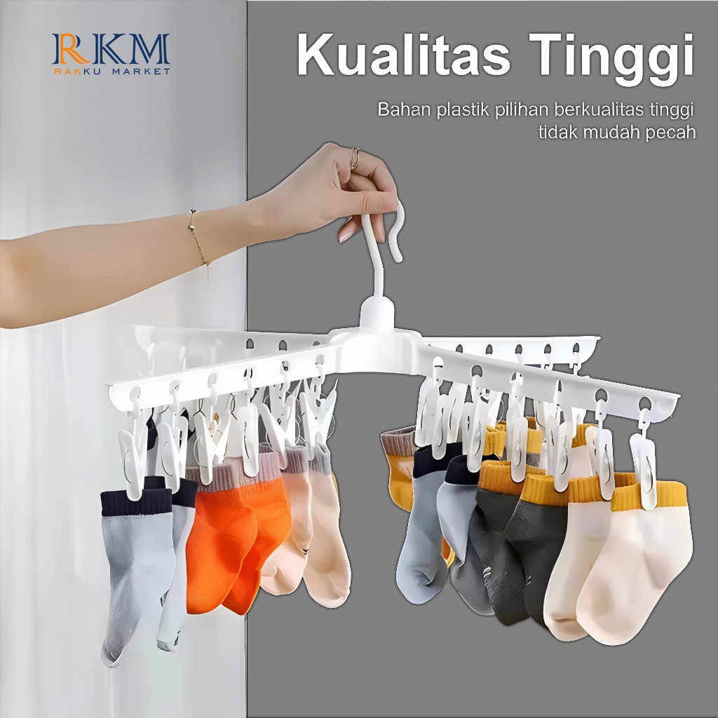 Jual [RKM] Jemuran menara rak jemuran baju bayi lipat rak susun handuk ...