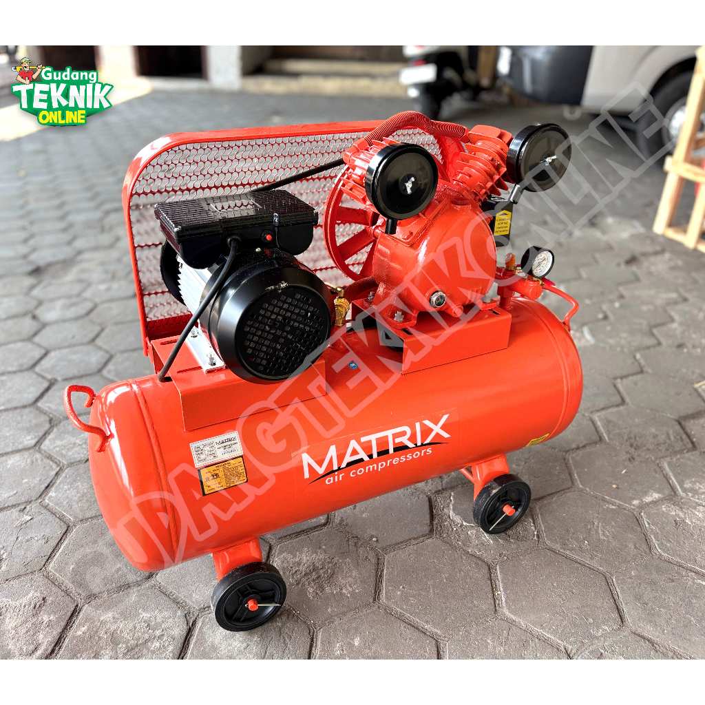 Kompresor Angin 60L 1/2HP MTX-2051E DINAMO MOTOR 1.5HP SET 220V / Air Compressor Udara 1/2HP HP 60 Liter MTX 2051E MTX2051E Penggerak Motor Listrik MATRIX