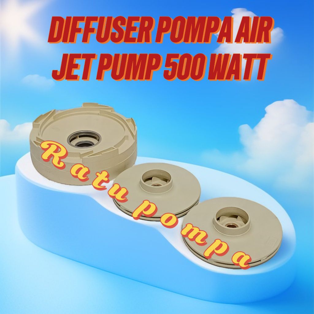 Jual DIFFUSER & IMPELLER POMPA AIR JET PUMP 500 WATT, HARGA SET / SPARE ...