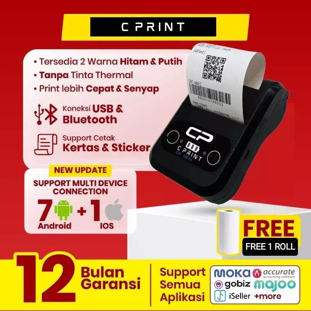 Jual [ COD ] Original Printer thermal / Printer Bluetooth thermal kasir ...