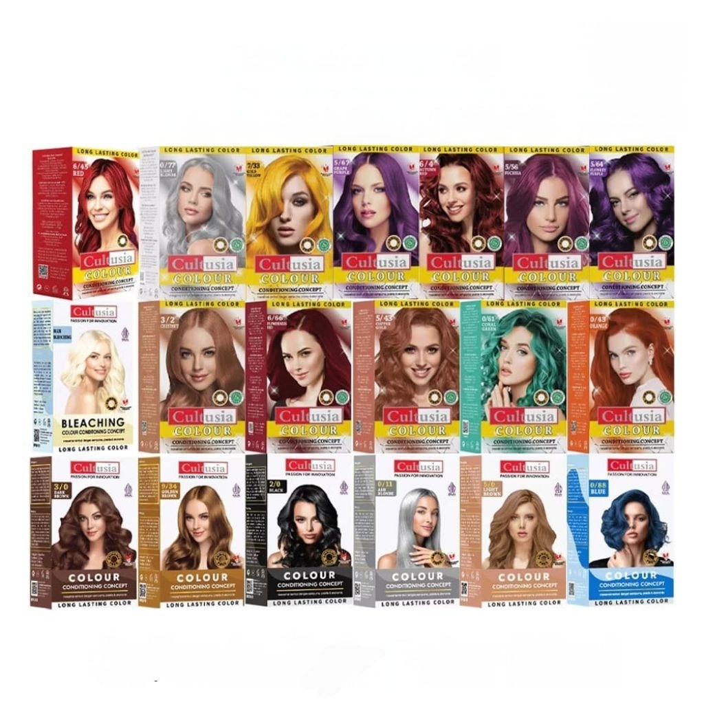 Jual CULTUSIA Semir Rambut 30mL | Hair Color Cream + Developer ...