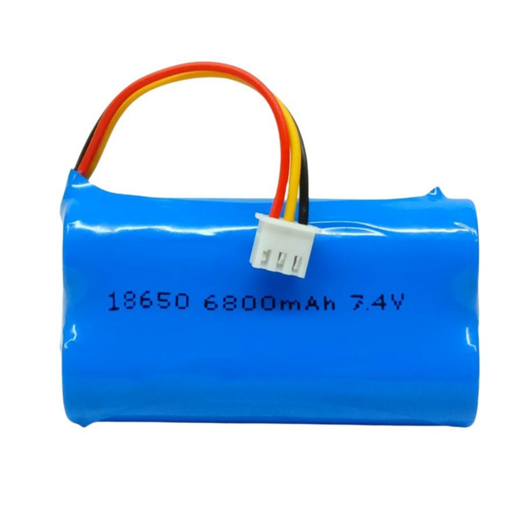 Jual Li-ion Battery isi 2 cell 18650 7.4Volt 6800mAh Socket XH2.54 ...