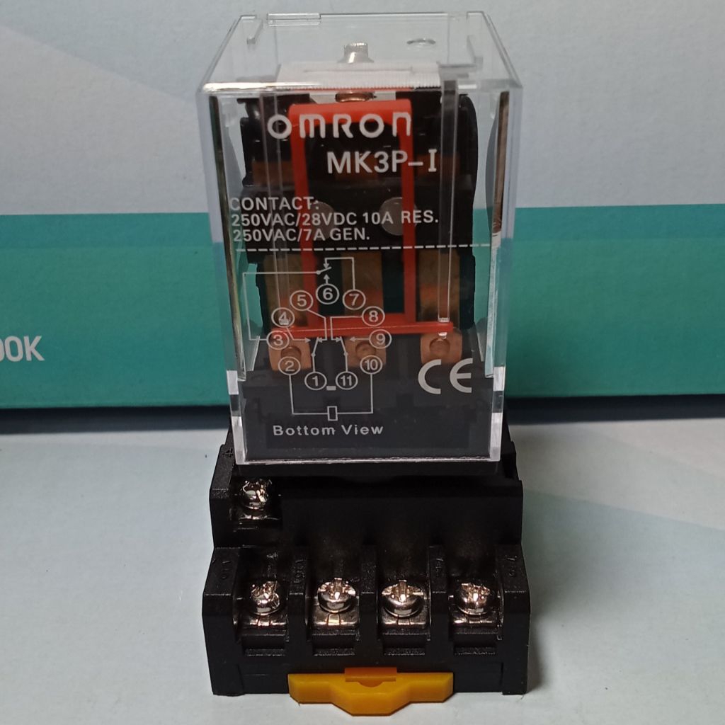 Jual Relay omron MK3 MK3P MK3P-I 24vdc 11kaki 10a + socket | Shopee ...