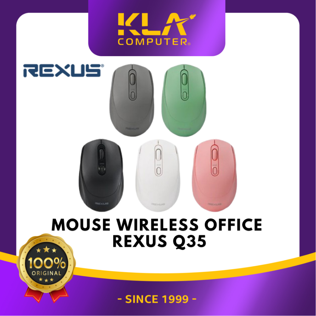 Jual Rexus Mouse Wireless Office Q35 Silent Click | Shopee Indonesia