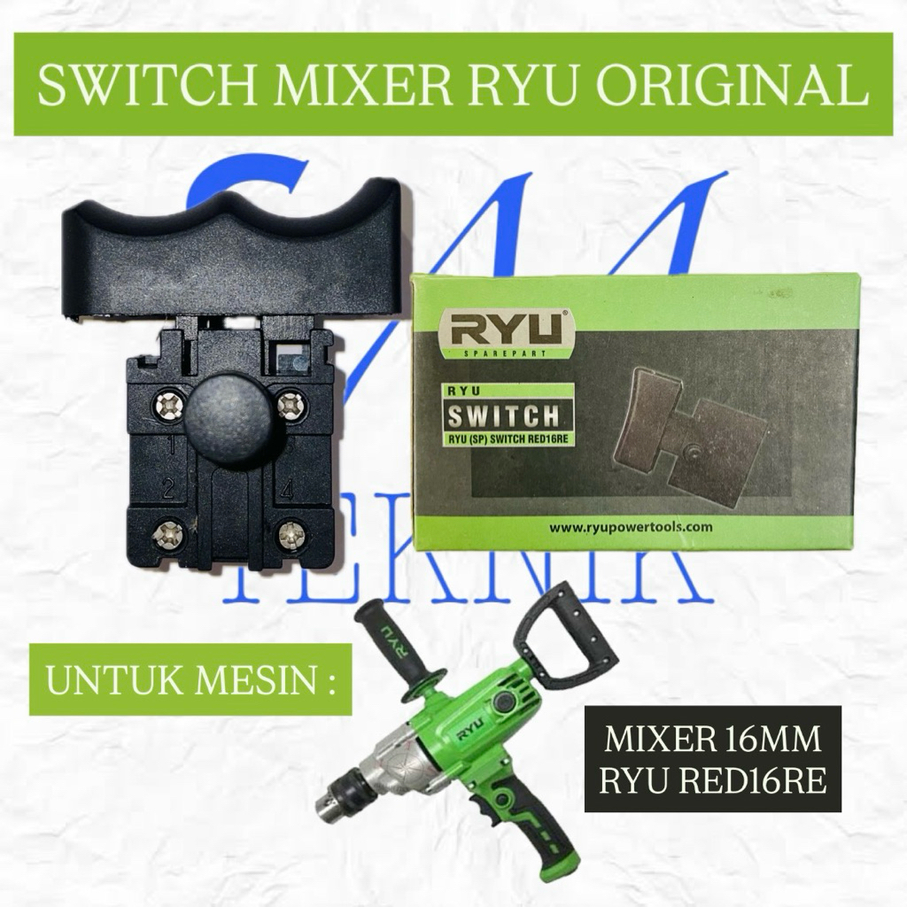 Jual SWITCH MIXER RYU RED16RE ORIGINAL SAKLAR MESIN MIXER 16MM RYU RED ...