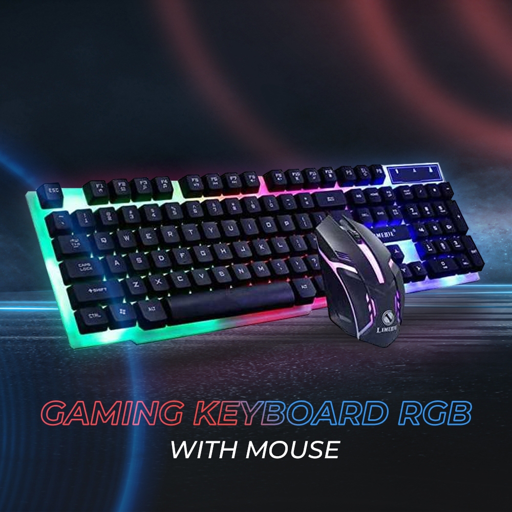 Jual Keyboard + Mouse LED RGB USB Wired Desain Gaming untuk PC Laptop ...