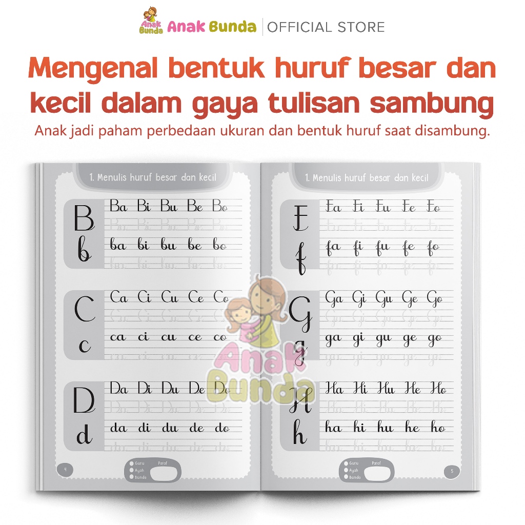 Jual Buku Latihan Menulis Tegak Bersambung Anak TK SD – Belajar Huruf ...