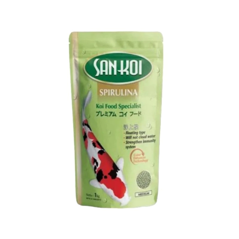 Jual SAN KOI Sankoi 1 Dus isi 6 Pakan Ikan Koi Spirulina Color & Growth ...