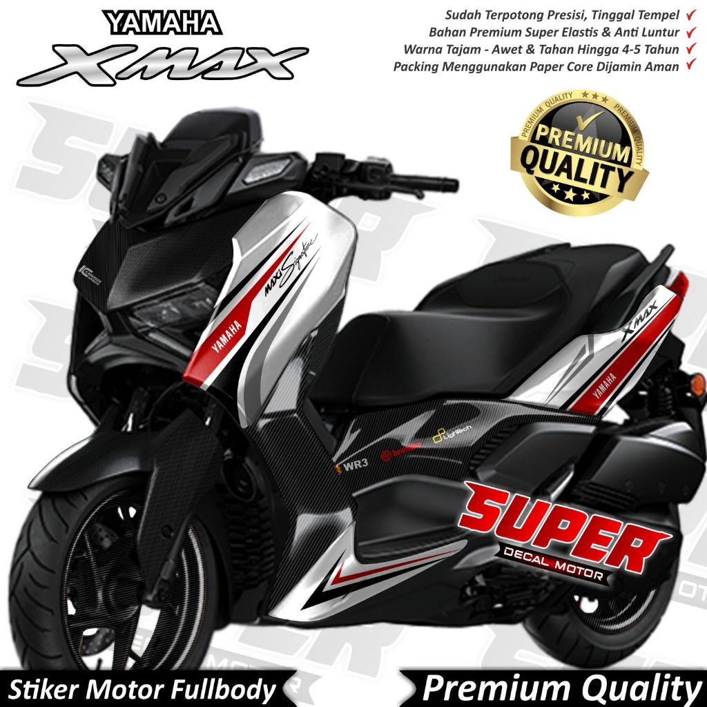 Jual (COD) Stiker Decal Yamaha XMAX CONNECTED Full Body Variasi Warna ...