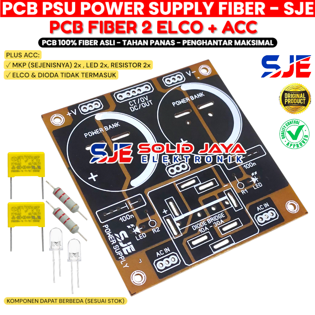 Jual PCB PSU 2 ELCO CAPASITOR KAPASITOR ELKO 2ELCO 2ELKO POWER SUPLY ...