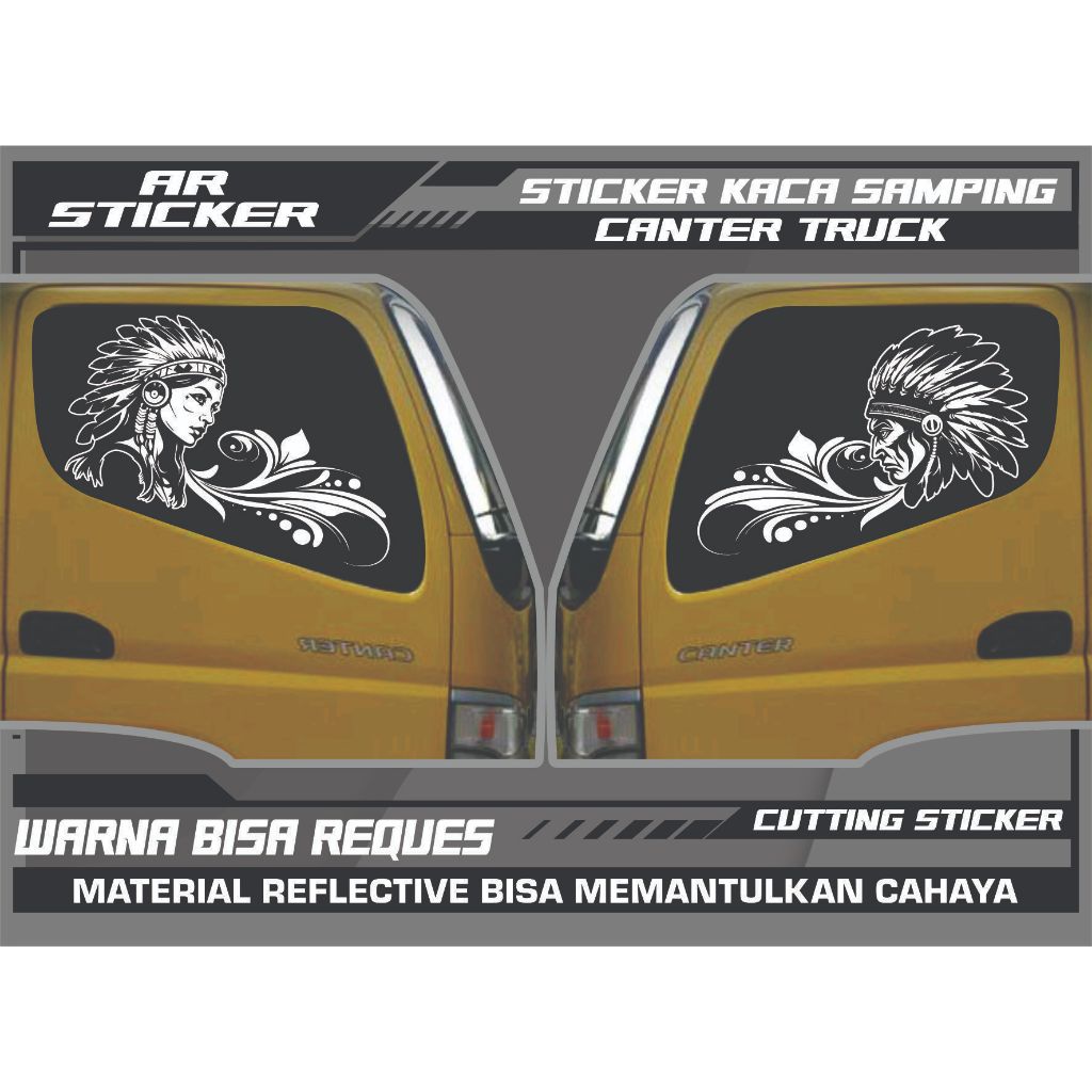 Jual STIKER CUTTING KACA SAMPING TRUCK CANTER | Shopee Indonesia