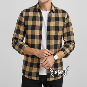 Kemeja Flanel Lengan Panjang Bahan Import Berkualitas Premium