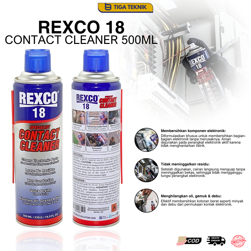 Jual REXCO 18 Contact Cleaner 500 ML | Shopee Indonesia
