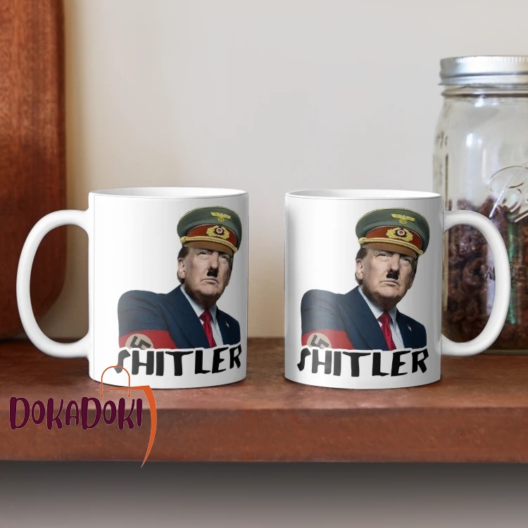 Jual Shitler Trump Funny Donald Trump Meme Hitler Ceramic Coffee Mug ...