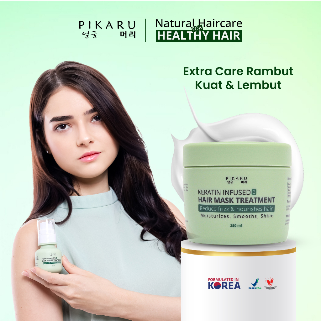 Jual PIKARU Keratin Treatment Infused 3 Hair Mask | Shopee Indonesia