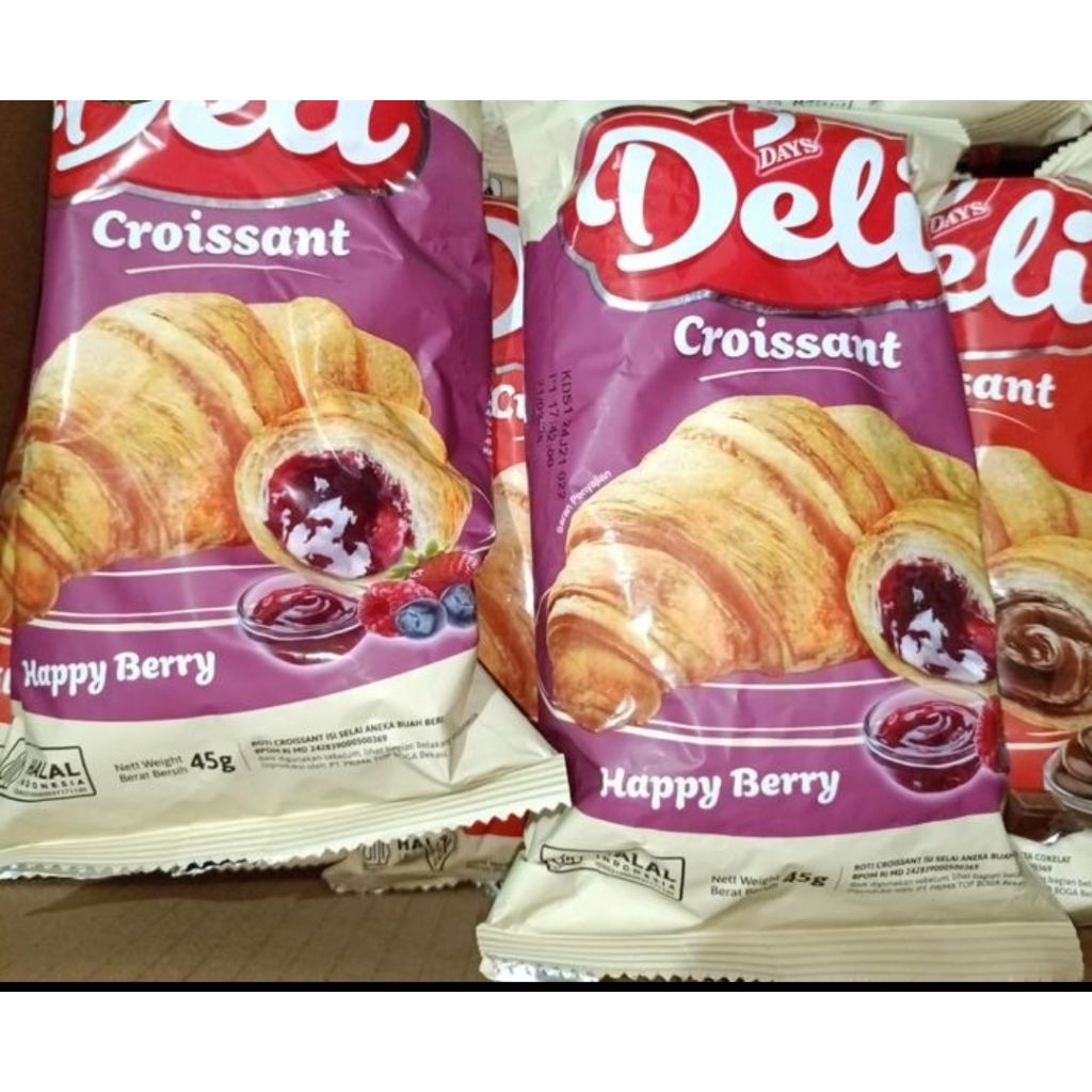 Jual 5DAYS CROISSANT DELI 45 gr roti 1 karton isi 20pcs bisa mix ...