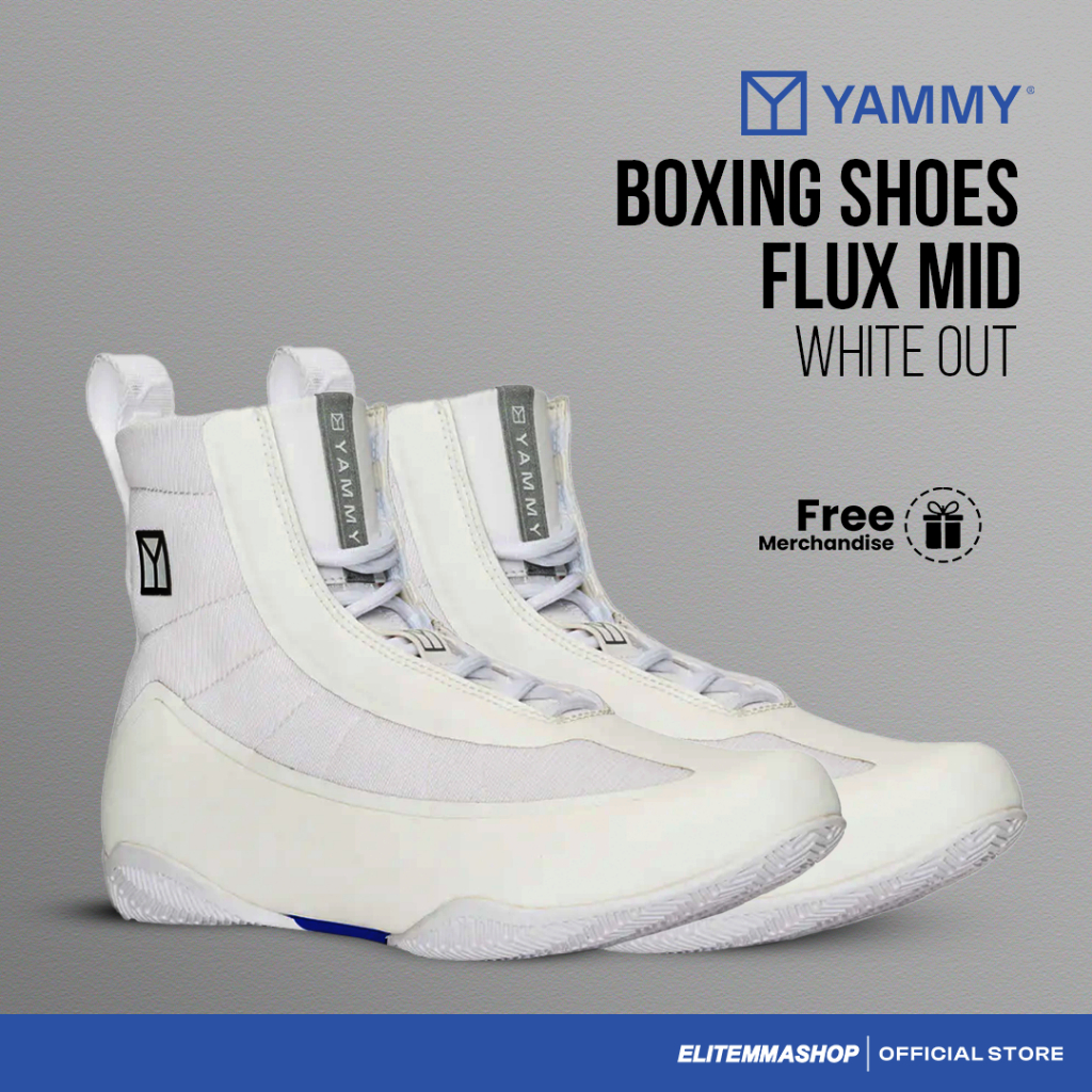 Jual YAMMY FLUX MID BOXING SHOES WhiteOut Sepatu Tinju Boxing | Shopee ...