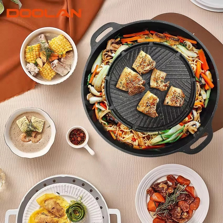 Jual IMP- Bulgogi Pan Panci Steamboat BBQ Grill Kompor 2in1 Panggangan ...