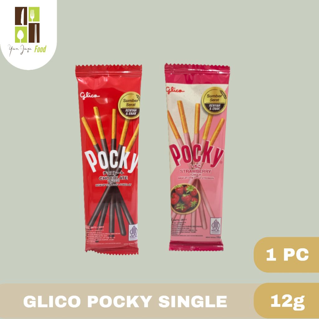 Jual Glico Pocky Single Biscuit Stick Rasa Chocolate/ Rasa Strawberry 1 ...