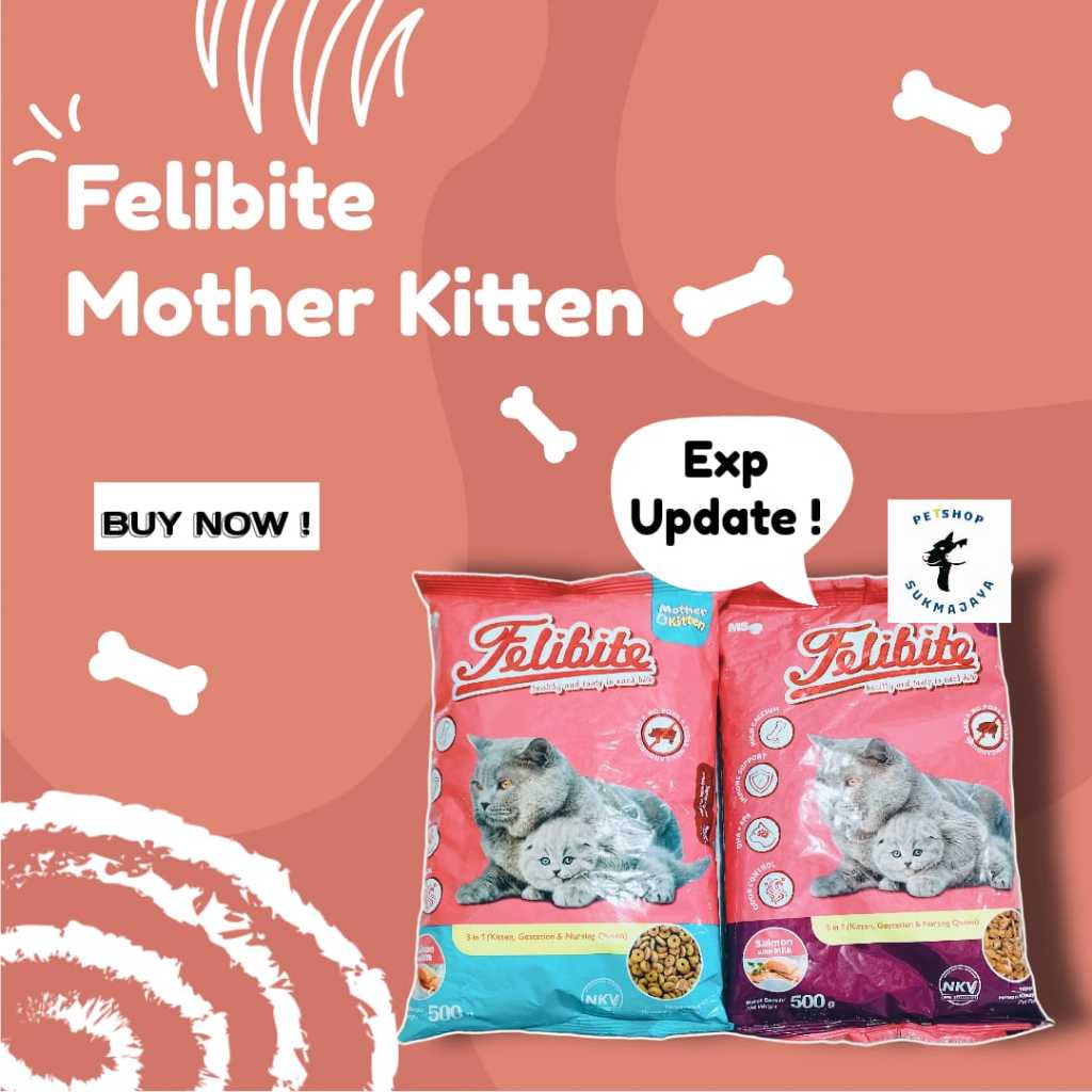 Jual felibite mother and kitten kemasan 1kg makanan kucing anak dan ibu ...