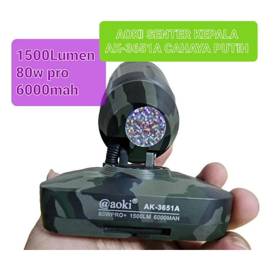 Jual AOKI SENTER KEPALA AK-3651A Zoom 1500lumen 80w pro | Shopee Indonesia