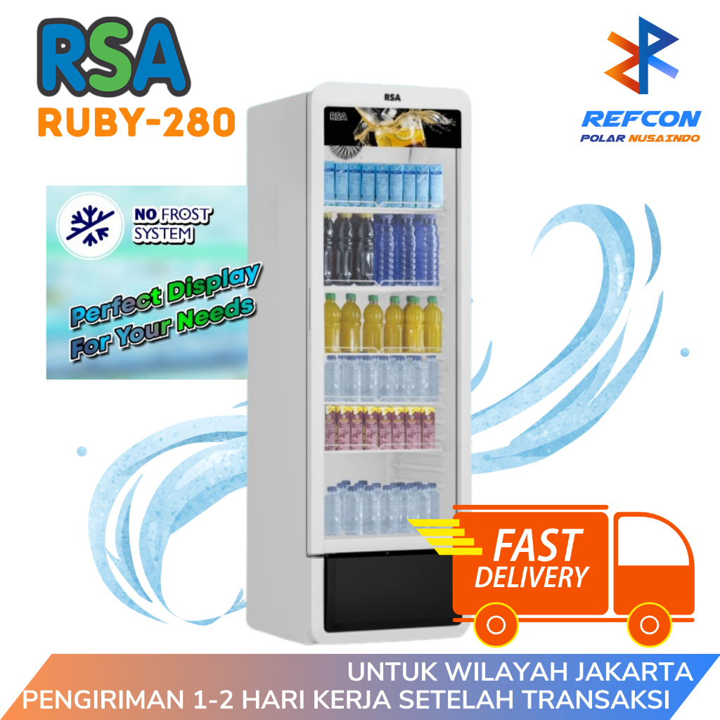 Jual Kulkas Showcase RSA RUBY280 / RUBY-280 | Display Cooler 1 Pintu ...
