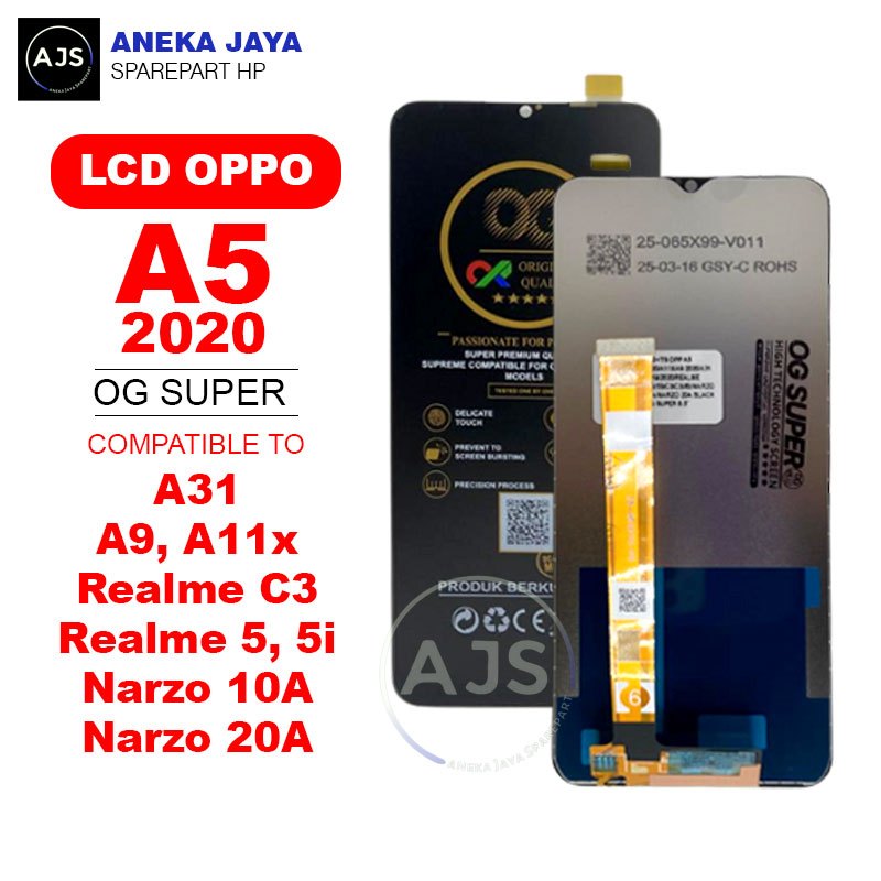 Jual LCD OPPO A5 2020 / A31 / A9 / A11X / REALME C3 / 5 / NARZO 10A ...