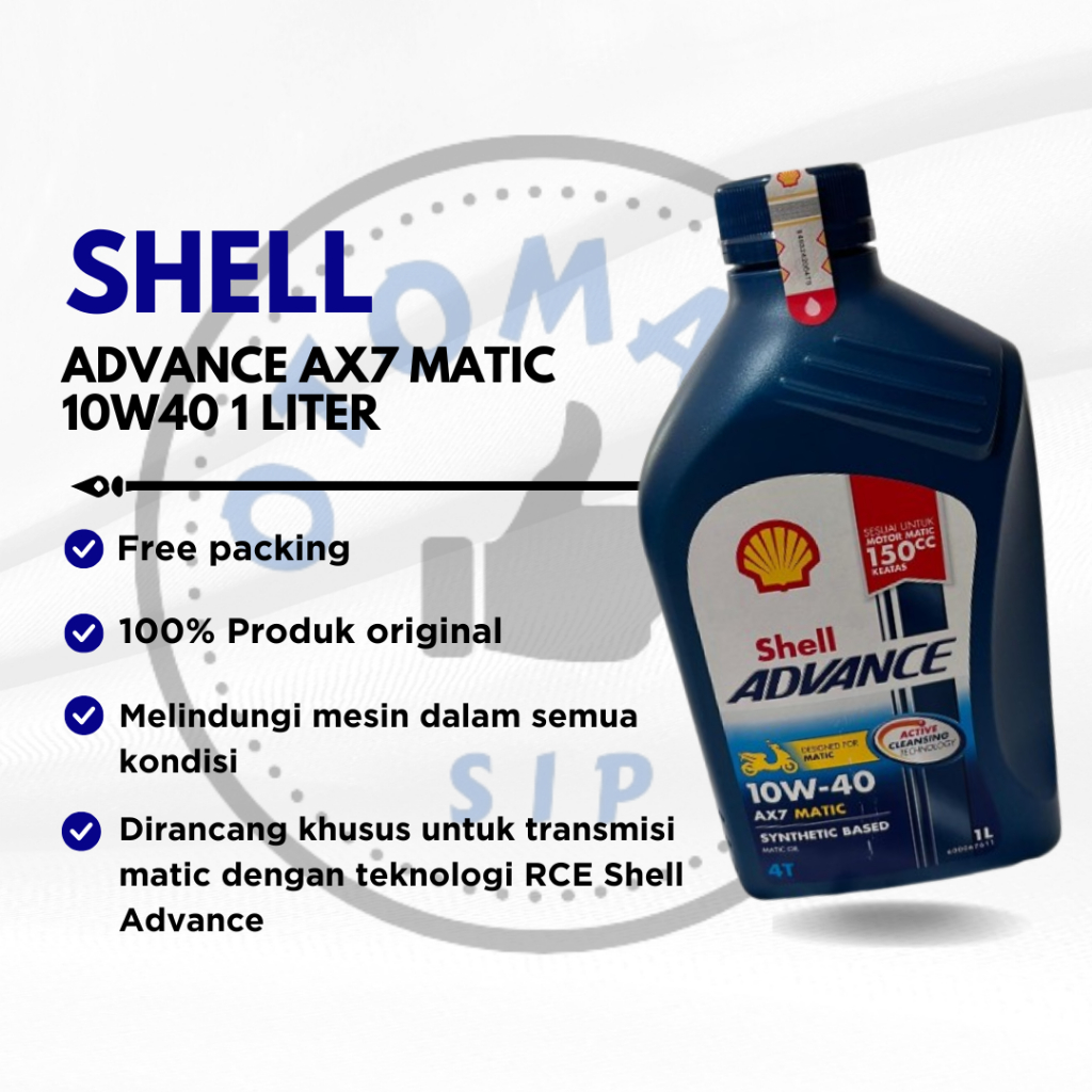 Jual Shell Advance AX 7 Matic 10W40 1 Liter Oli Motor Matic | Shopee ...