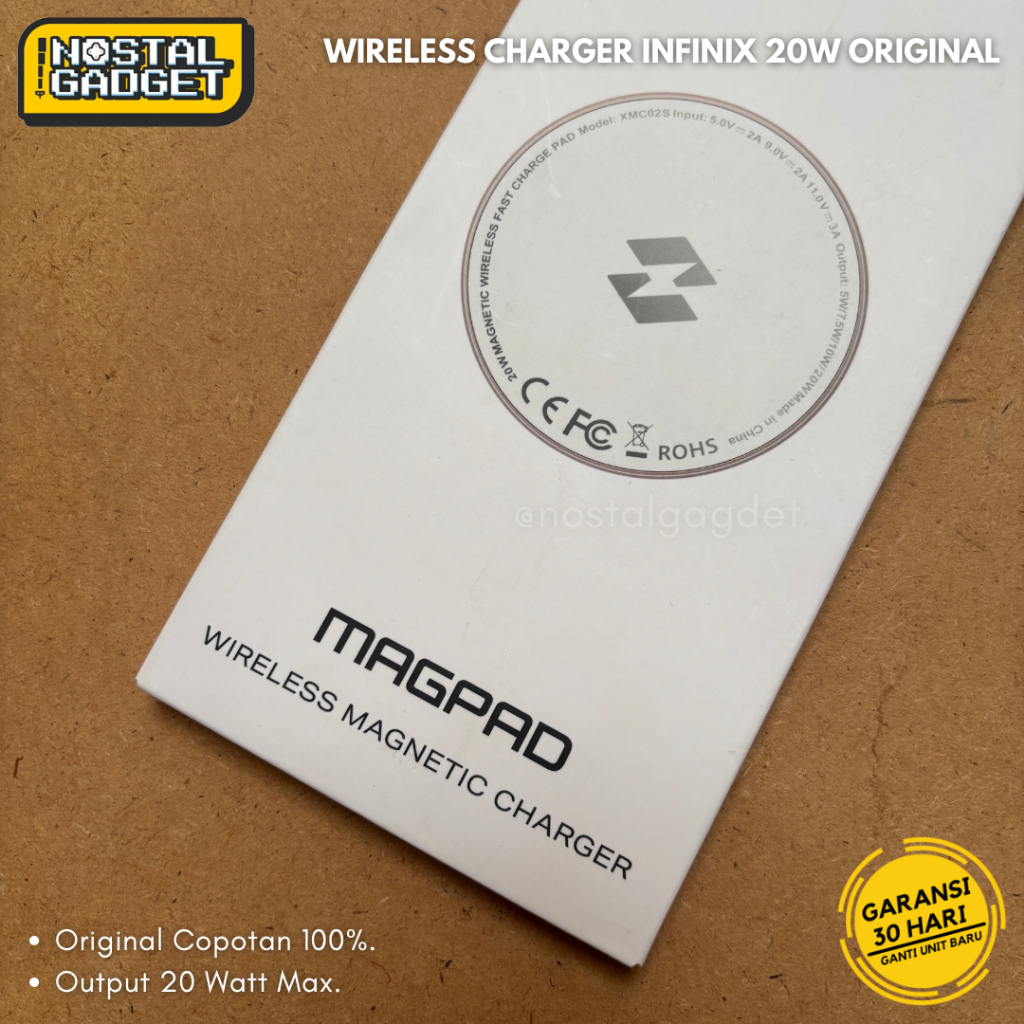 Jual Charger Wireless Infinix MAGPAD 20W Fast Charging Note 30 40 50 ...