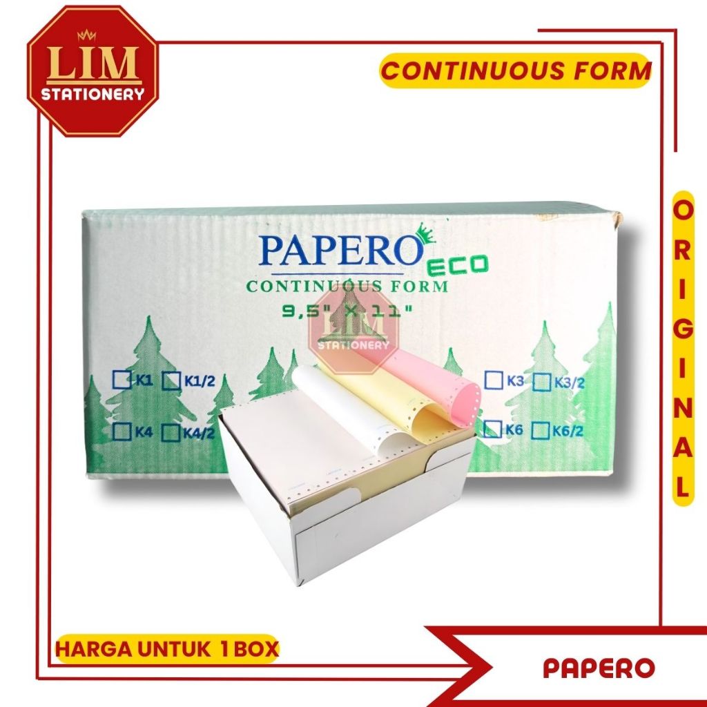 Jual (NEW) Papero Continuous Form 9.5 x 11 Inch Kertas Print Dot Matrix ...