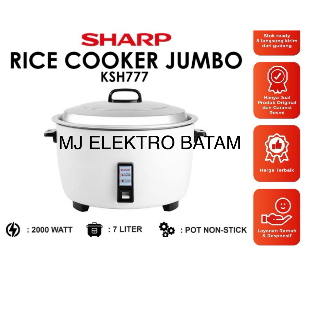 Jual KOTA BATAM - SHARP RICE COOKER 7 LITER KSH-777 KSH 777 RICE COOKER ...