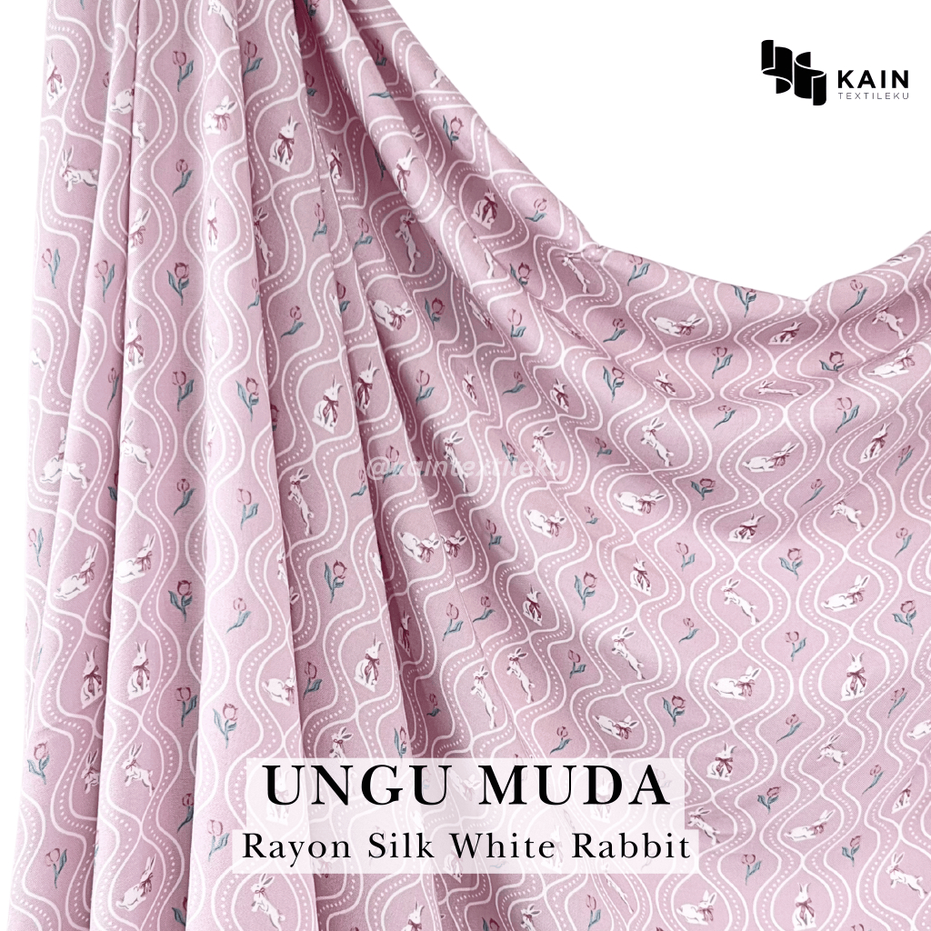Jual Bahan Kain Rollan Rayon Silk White Rabbit 1 rol ± 100 yard ...