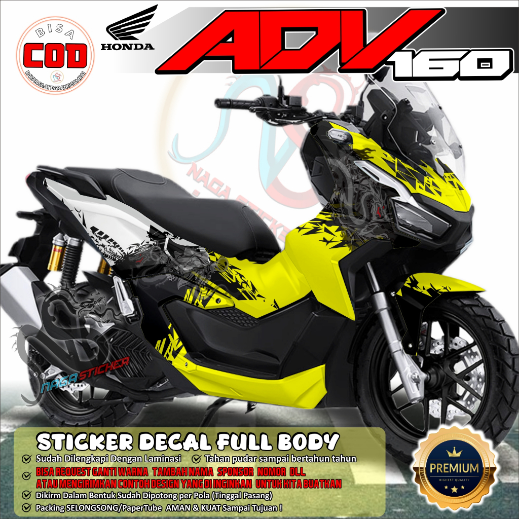Jual Bisa COD Decal Sticker Full Body Honda ADV 160 Motif DRAGON KD5901 ...