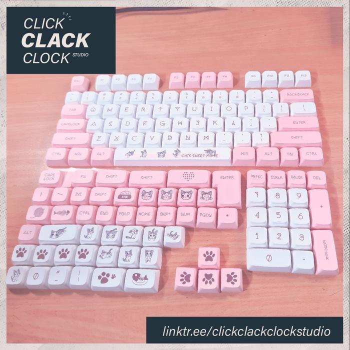 Jual KEYCAPS - Cheese Cat XDA Keycaps Lucu - PBT for Mechanical Keycap ...