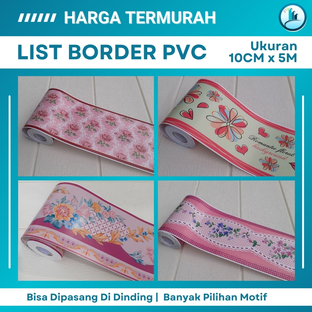 Jual Walpaper Border Dinding Aesthetic List Sticker Motif Bunga Batik ...