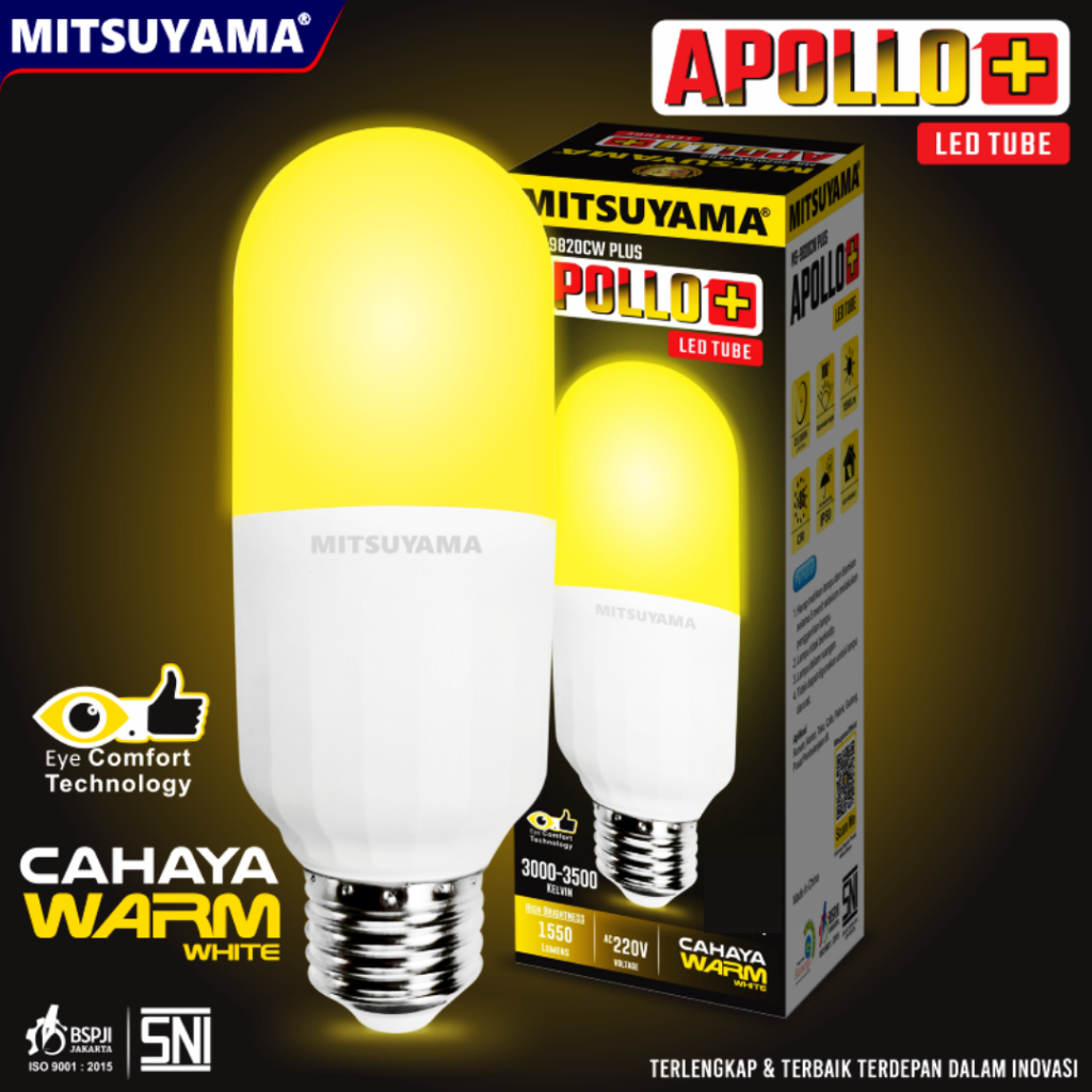 Jual LAMPU LED TUBE APOLLO 10 WATT CAHAYA WARM WHITE LAMPU TUBE LED ...