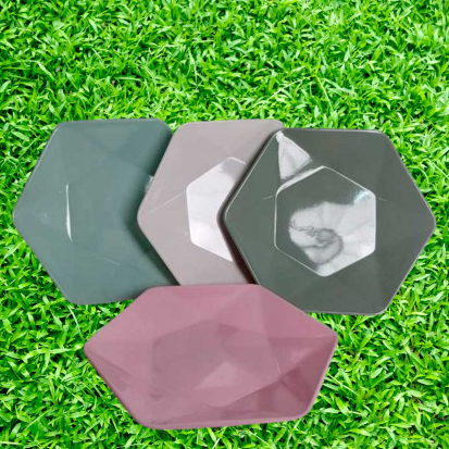 Jual Piring Satuan Bentuk Segi Enam Wrna Putih/Priring Melamin / Piring ...