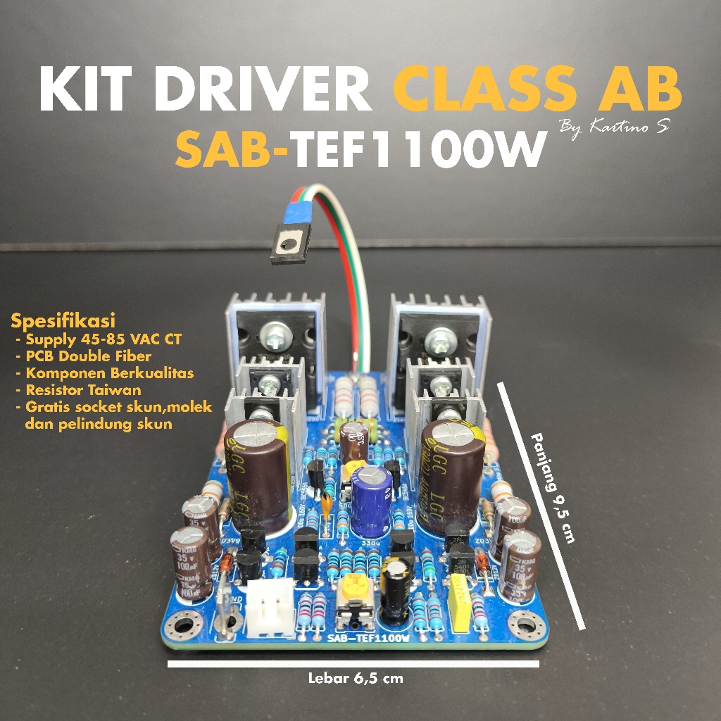 Jual Kit Driver Class AB Sab-Tef1100W / Kit Driver Kelas AB Sab ...