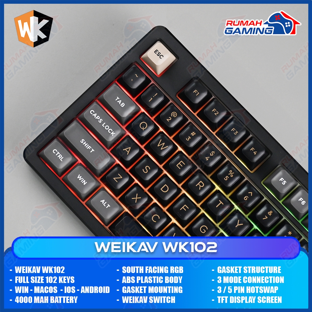 Jual WEIKAV WK102 - 98% - 102 Keys - 3 MODE - Metal Weight - Gasket ...