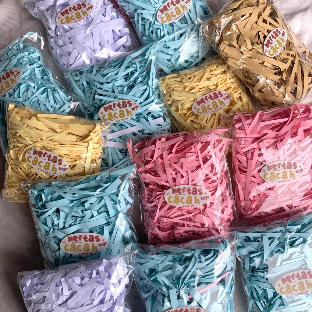Jual [BACA DESKRIPSI ] 20 gram Kertas cacah shredded paper kertas serut ...