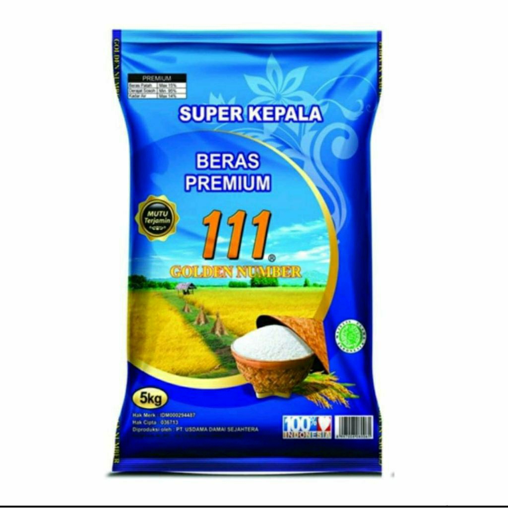 Jual Beras Premium GOLDEN NUMBER 111 @5kg | Shopee Indonesia