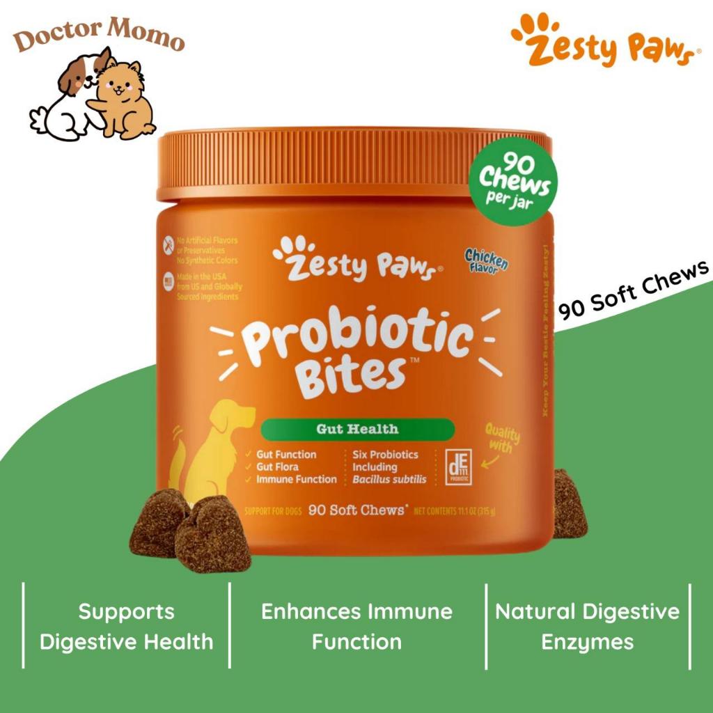 Jual Zesty Paws Probiotic Bites Chicken Flavor Gut Health Dog ...