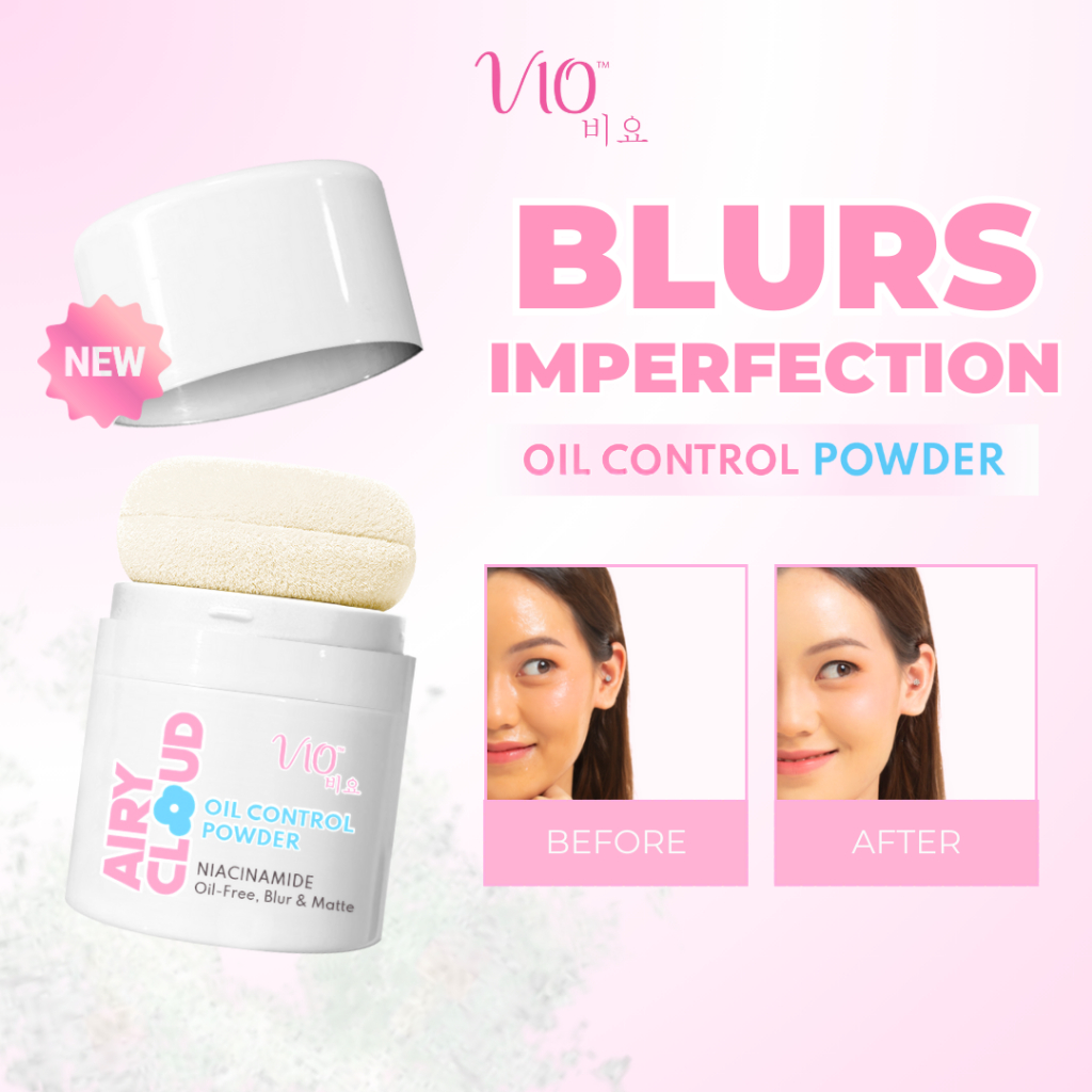 Jual Vio Airy Cloud Oil Control Powder – Bedak Tabur Oil Control dengan ...