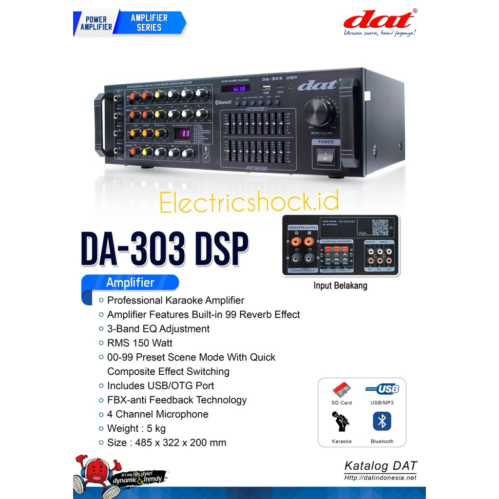 Jual AMPLIFIER DAT DA-303 AMPLI DAT DA-303 | Shopee Indonesia
