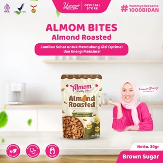 Almom Roasted - Kacang Almond Panggang 30gr | Camilan Sehat Rendah Kalori - Non MSG