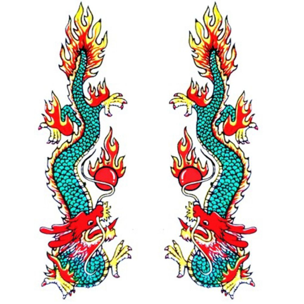 Jual Stiker Sepasang Naga Jadul Panjang 40 cm (Bundling Isi 4 pasang ...