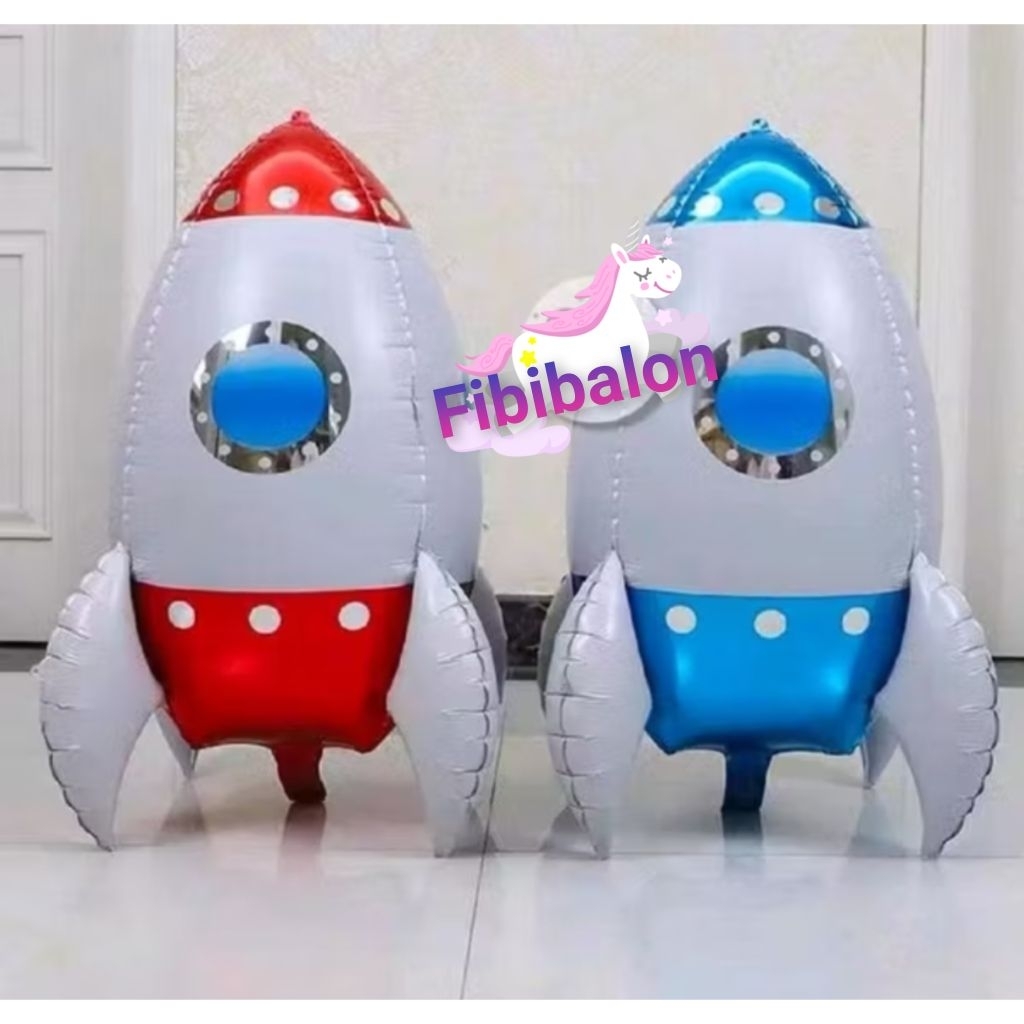 Jual Balon Foil Rocket 4D/ Balloons Rocket 4D/Balon Luar Angkasa ...