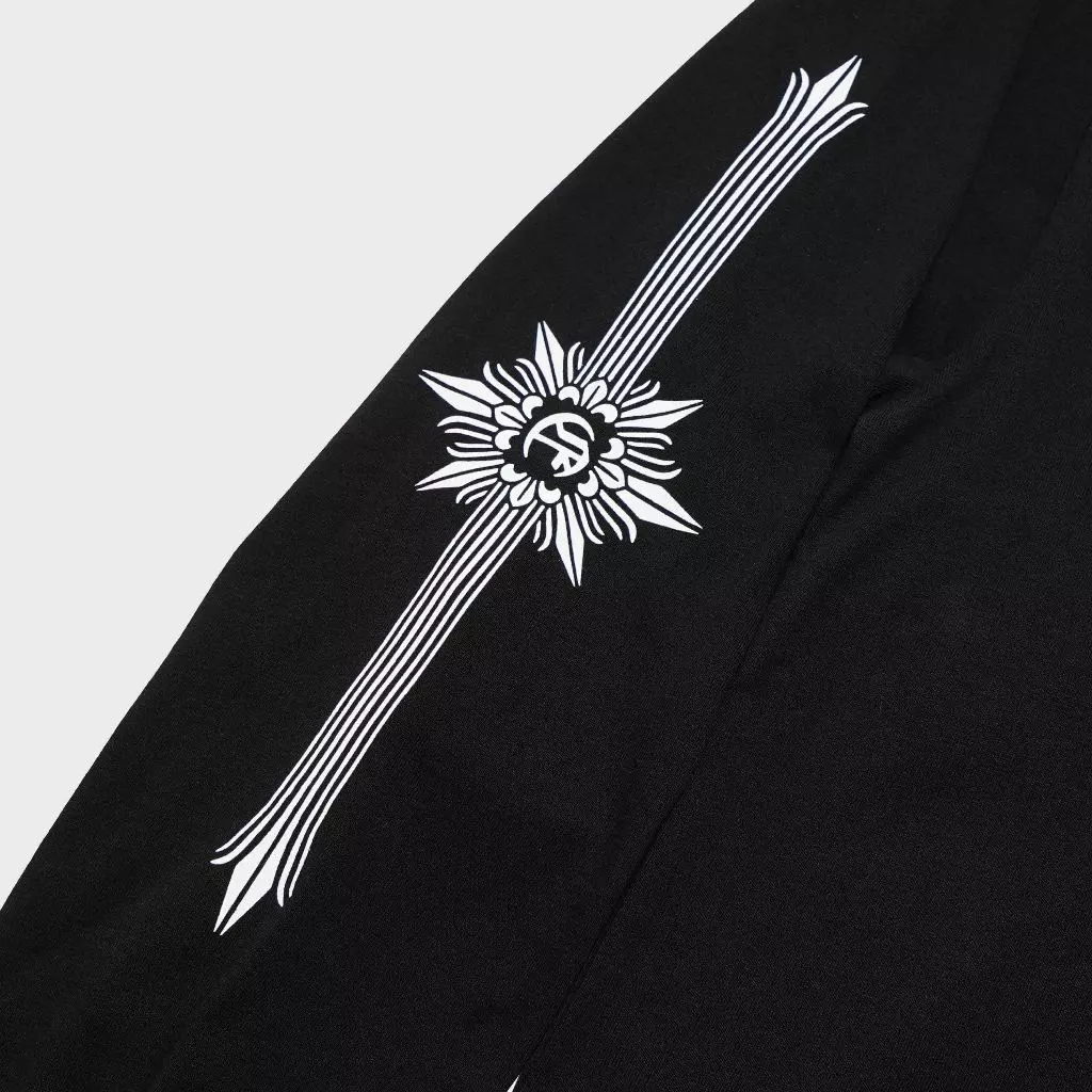 Epidemic Longsleeve T-Shirt Hitam – American Cotton 20s 200 GSM Premium foto 5