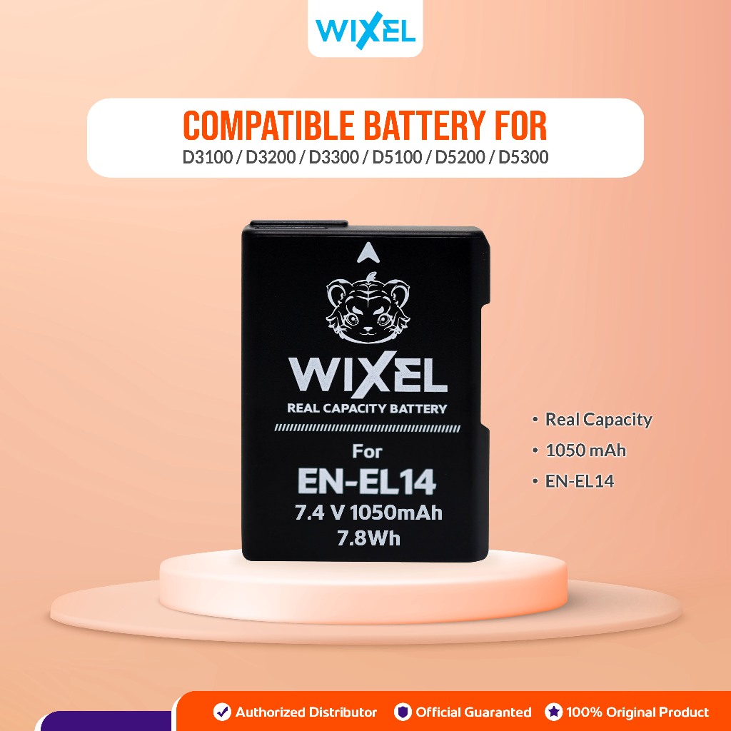 Jual WIXEL Baterai Kamera EN-EL14 for Nikon Coolpix P7000 / P7100 ...
